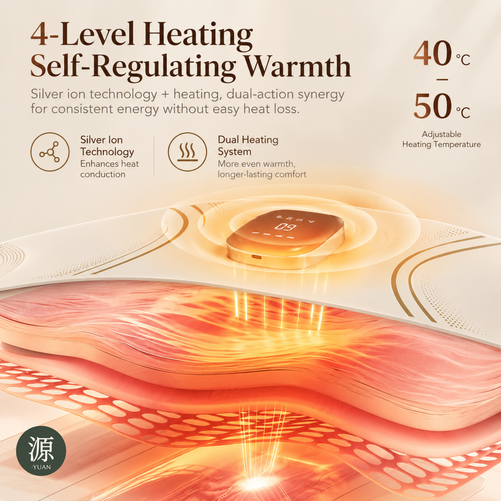 YUAN EMS Heat & Pulse Wellness Belt | Abdominal Massage & Warmth